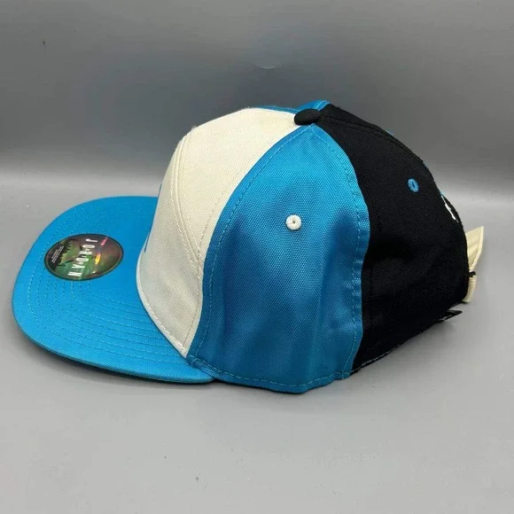 Air Jordan 5 Panel Hat Men White Blue Embroidered Jumpman Strap Back Cap
